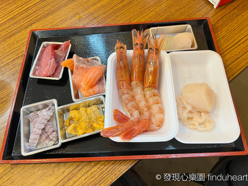 日本青森魚菜中心/古川市場：自選海鮮丼配料價錢便宜又新鮮