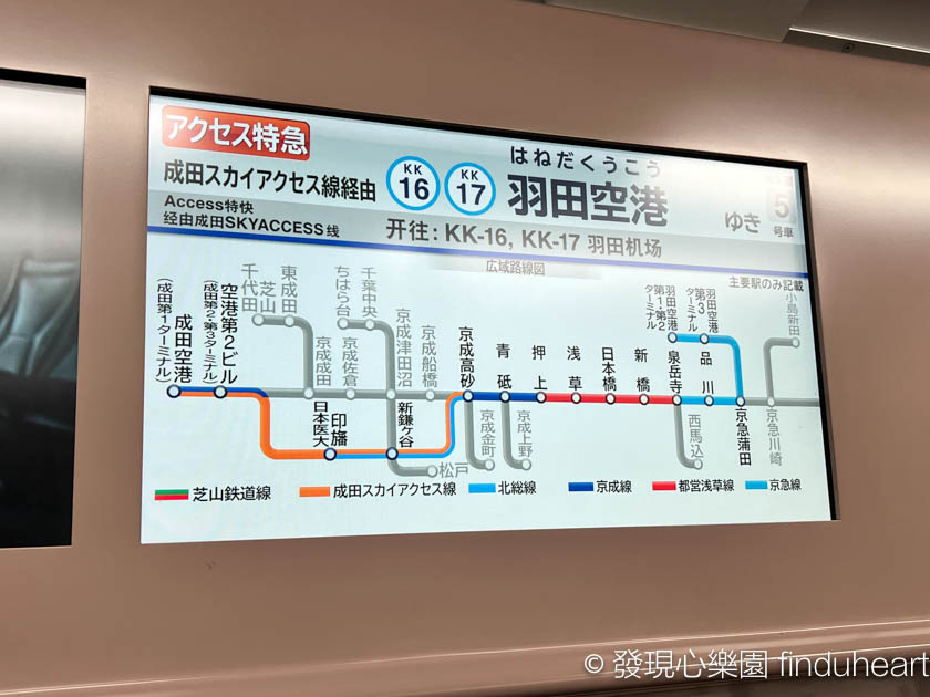 成田機場搭乘京成電鐵Access特急往返東京/日本橋/淺草/銀座/新橋的交通方式