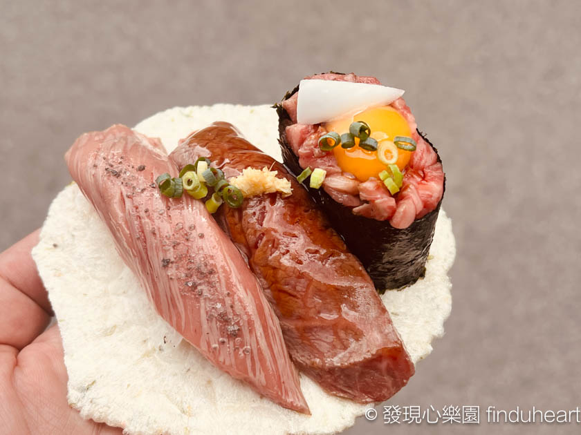 飛驒高山老街仙貝飛驒牛握壽司--御食事処坂口屋＆森羅飛騨こって牛 ＆金のこって牛