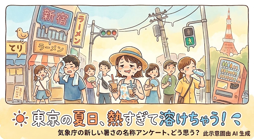 猛暑還不夠熱?日本氣象廳徵求「超極端酷暑」新名稱:炎暑、烈暑、超猛暑,哪一個最讓你不想出門? 猛暑還不夠熱?日本氣象廳徵求「超極端酷暑」新名稱:炎暑、烈暑、超猛暑,哪一個最讓你不想出門?