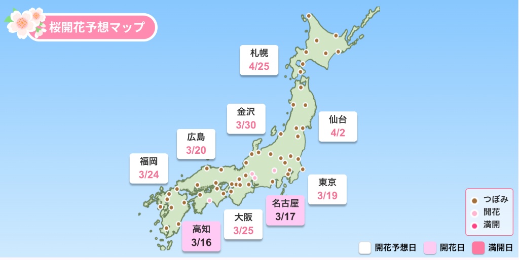 【2026日本櫻花】3/23最新滿開預測!東京、京都正式開花,四月晚鳥備案看這裡! 【2026日本櫻花】3/23最新滿開預測!東京、京都正式開花,四月晚鳥備案看這裡!